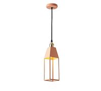 BDDCYWY Luce a Sospensione in Vetro, Illuminazione a Sospensione a Sospensione in Gabbia in Metallo Singolo, Illuminazione a soffitto a Sospensione Nero per Fattoria, Ingresso, Sala da Pranzo, Isola
