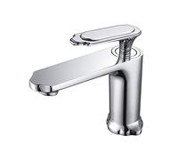 BDDCYWY Rubinetto, miscelatori compatibili con rubinetti per lavabo a maniglia singola da bagno, rubinetto da bagno, rubinetto miscelatore per lavabo acqua calda e fredda, finitura nera olio/cromata