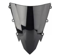 BDDXWSM Cupolino A Doppia Bolla Per Moto, Parabrezza E Deflettori Aerodinamici Per Per CBR500R 2016 2017 2018. Motocicletta Spoiler(Nero)