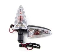 BDDXWSM Indicatore Direzione Motocicletta Luce Ambra Impermeabile Per Aprilia RS4 125, RSV 4R 1000R NA 850, Mana 850GT, Caponord 1200 Luci ausiliarie laterali(Front-Clear)