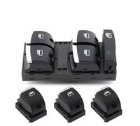 BDDXWSM Interruttore Alzacristalli Elettrico Per A3 8P, A6 S6 RS6 C6 Q7 2004-2011 4F0959851H, Pulsanti Cromati Per Interruttori Alzacristalli Principali(Set cromato)