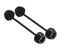 BDDXWSM Moto Protezione dalla Caduta Anteriore Ruota Posteriore Forcella Slider ASSE Crash Protector per Yamaha MT-03 MT 03 MT03 2015-2023 Cuscinetti Antiurto per Telaio(Nero,Anteriore+Posteriore)