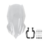 BDDXWSM Parabrezza Per Moto, Parabrezza Per Per Z250 Per Z 400 2019-2024, Deflettori Antivento, Schermo Con Staffa Parabrezza Motocicletta Spoiler(Fumo leggero)