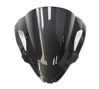 BDDXWSM Parabrezza Per Moto, Per, Per Ninja, Per ZX-6R, Per ZX6R, Per ZX 6R 2024-2026, Deflettori Antivento, Protezione A Doppio Scudo Paravento(NERO)