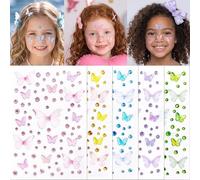 BDEPSTR 5 Fogli Adesivi Farfalla in Tulle per Bambine, Stickers Farfalle 3D Autoadesivi per Scrapbooking e Fai da Te, Decorazioni Creative per Diari e Regali, 5 Design Assortiti