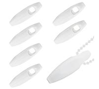 BDEPSTR 6 Pezzi Pesi per Tende da Interno, Contrappeso per Corda e Catenella di Tende a Rullo, Veneziane, Verticali e Romane, Accessori per Tende Oscuranti in Plastica, Bianco