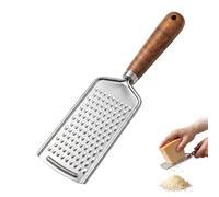 BDEPSTR Grattugia per Formaggio e Limone in Acciaio Inox con Manico in Legno, Zester Professionale per Scorza di Agrumi, Parmigiano, Zenzero e Cioccolato, Utensile da Cucina Manuale, 22.5x5.5cm