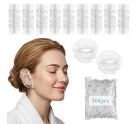 BDEPSTR Paraorecchie,200 Pezzi Copri Orecchie per Doccia,Paraorecchie Doccia Impermeabili,Protettive Copertura Dell'orecchio,per Doccias,per Saloni di Parrucchieri e Tinte per Capelli