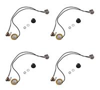 Bdfhjln 4 Pezzi 27mm Chitarra Pickup Trasduttore Piezo Precablato Amplificatore Con Uscita 6.35mm Jack per Chitarra Acustica Ukulele Cigar Box Chitarra
