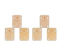 Bdfhjln 6 Pezzi di Spessori per Il Manico Della Chitarra, Protezione per Il Manico Della Chitarra Nel Legno di Acero Massiccio 0,25, 0,5 E 1 Strumento per Piastra Collo Chitarra