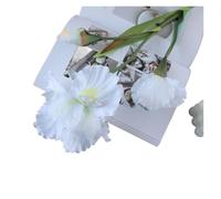 BDFJEDS 1PC, artificiale a 3 teste Iris ramo di fiori primavera decorazione nozze della tavola casa Flores finti seta for feste(White)
