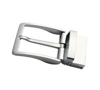 BDFJEDS 2 pezzi fibbia for cintura girevole in lega con un solo polo for in pelle quadrata for uomo 4 cm(Silver)