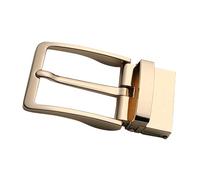 BDFJEDS 2 pezzi fibbia for cintura girevole in lega con un solo polo for in pelle quadrata for uomo 4 cm(Gold)