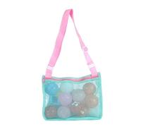 BDFJEDS Borsa Mare Borsa da spiaggia in rete cava, for giocattoli e sabbia, for raccogliere conchiglie, for bambine(Green)