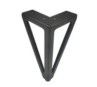 BDFJEDS Piedini per Mobili 8 pezzi squisito semplice lusso nero opaco gamba 150mm decorativa for mobili accessori for divani in metallo cavo a tre forche