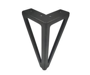 BDFJEDS Piedini per Mobili 8 pezzi squisito semplice lusso nero opaco gamba 150mm decorativa for mobili accessori for divani in metallo cavo a tre forche