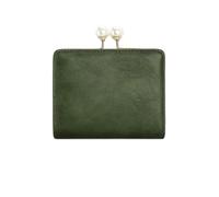 BDFJEDS Portafoglio da donna corto compatto a tre strati di grande capacità retrò con perle Multi porta carte/portamonete ZeroWallet(Color 5)