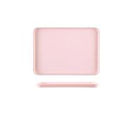 BDFJEDS Vassoio da portata for ristorante, antiscivolo, antigraffio, in plastica, for alimenti, vassoio tè for uso domestico, organizer cucina, 2 dimensioni(Pink,S 29.3x21x1.6cm)