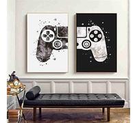 BDHcdfAJGf Gaming Room Wall Art Dipinti su Tela Gamepad Astratti Poster e Stampe Quadro Regalo Gamer per Ragazzi Bambini Room Decorazioni 50x70cmx2 Senza Cornice