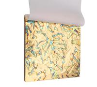 BDHDHWEFE 100 Fogli di Foglia d'oro for L'Arte, Fogli di Lamina d'oro Colorata Imitazione 5,5" x 5,5", Carta stagnola Colorata for lavori Artigianali for Il miglioramento della casa, Nail Art(Gold 5)