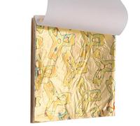 BDHDHWEFE 100 Fogli di Foglia d'oro for L'Arte, Fogli di Lamina d'oro Colorata Imitazione 5,5" x 5,5", Carta stagnola Colorata for lavori Artigianali for Il miglioramento della casa, Nail Art(Gold 6)