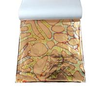 BDHDHWEFE 100 fogli di foglia d'oro for l'arte, fogli di lamina d'oro colorata imitazione 5,5" x 5,5", carta stagnola colorata for lavori artigianali for il miglioramento della casa, nail art(Gold 19)