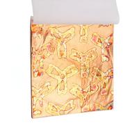 BDHDHWEFE 100 fogli di foglia d'oro for l'arte, fogli di lamina d'oro colorata imitazione 5,5" x 5,5", carta stagnola colorata for lavori artigianali for il miglioramento della casa, nail art(Gold 23)