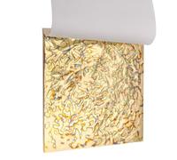 BDHDHWEFE 100 Fogli di Foglia d'oro for L'Arte, Fogli di Lamina d'oro Colorata Imitazione 5,5" x 5,5", Carta stagnola Colorata for lavori Artigianali for Il miglioramento della casa, Nail Art(Gold 7)