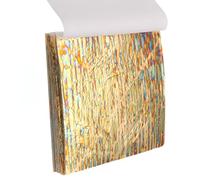 BDHDHWEFE 100 fogli di foglia d'oro for l'arte, fogli di lamina d'oro colorata imitazione 5,5" x 5,5", carta stagnola colorata for lavori artigianali for il miglioramento della casa, nail art(Gold 12)