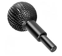 BDHDHWEFE Sgorbia a sfera in acciaio ad alto tenore di carbonio, fresa a da 40 mm, utensili for intaglio ciotole a con connettore 10, testa rettifica sferica(Black)