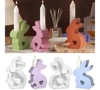 BDHYYM 2 Pezzi Stampo Silicone pasqua,Stampi per Candele,Stampo in Silicone Coniglio Pasqua,3D Forma di Coniglio Stampo di Pasqua,Stampo Coniglio Pasquale,Stampi Silicone Pasqua,Pasqua Regali