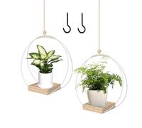 BDHYYM 2 Pezzi Vasi Sospesi per Piante, Portavasi da Appendere, Sospese Portafiori Corda Portafiori Corda per Vasi Appesi Macrame Plant Hanger Piante da Appendere Macrame