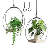 BDHYYM 2 Pezzi Vasi Sospesi per Piante, Portavasi da Appendere, Sospese Portafiori Corda, Portafiori Corda per Vasi Appesi Macrame Plant Hanger, Piante da Appendere Macrame