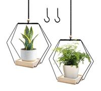 BDHYYM 2 Pezzi Vasi Sospesi per Piante,Portavasi da Appendere,Sospese Portafiori Corda, Portafiori Corda per Vasi Appesi Macrame Plant Hanger,Piante da Appendere Macrame,per Interno ed Esterno