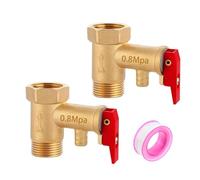 BDHYYM 2 valvole di sovrapressione 0,8 Mpa boiler, valvola di sicurezza 6 bar 1/2 pollice, valvola di limitazione della pressione di sicurezza, adatto per scaldabagno, serbatoi d'acqua, ecc