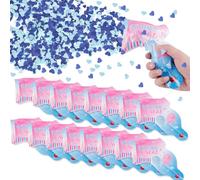BDHYYM 20 pezzi Gender Reveal Confetti Cannon Blu,Set di pistole per coriandoli,Cannone per coriandoli biodegradabile,Forniture per feste di rivelazione del sesso del bambino,Baby Shower Party (Blu)