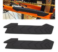 BDHYYM 2Pezzi Paracatena per MTB Adesivi in Silicone,Protezione per Telaio della Bicicletta,Protezioni per Catena in Silicone per Mountain Bike,Protezione Nera per Foderi Orizzontali per Mountain Bike