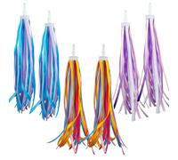 BDHYYM 3 Paia Bicycle Streamers,Biciclette per Bambini Manubrio Stelle Filanti Streamers,Manubrio Filanti Bicicletta,Frange per Manubrio,Telle Filanti per Bici,Accessori Bici Bambina e Ragazzi