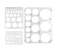 BDHYYM Stencil circolare per disegno tecnico, stencil per geometria in plastica, per aiutare a disegnare, stencil quilling, trasparente