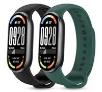 BDIG 2 Pezzi Cinturini Compatibile con Xiaomi Mi Band 10/9/8 Donna e Uomo,Cinturino Remplacement Sportivo Silicone Morbido Traspirante