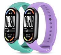 BDIG 2 Pezzi Cinturini Compatibile con Xiaomi Mi Band 10/9/8 Donna e Uomo,Cinturino Remplacement Sportivo Silicone Morbido Traspirante