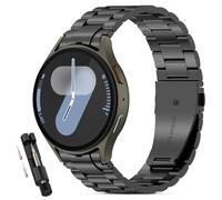 BDIG Cinturino Compatibile con Samsung Galaxy Watch 7 FE 6 5 4 40mm/44mm,Watch 6 Classic 43mm/47mm,Watch 5 PRO 45mm/Galaxy Watch 4 46mm/42mm Cinturino,No Gap Metallo in Acciaio Inox Massiccio nero