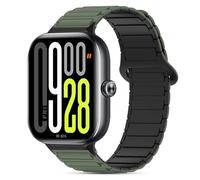 BDIG Cinturino Compatible con Xiaomi Redmi Watch 6/5/4, Cinturini Magnetico in Morbido Silicone Compatibile per Xiaomi Mi Band 10 Pro/9 Pro/8 Pro Verde nero