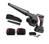 BDIT 2-in-1 Cordless Brushless Battery Blower & Vacuum - Compatible with 2 Battery - Electric Leaf Blower for Lawn Care, Car Cleaning, Dust & Bubble Removal, color blue or black