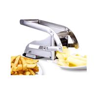 Bdit ACCESORI Taglia Patate, Tagliere Acciaio Inox, Affettatrice Manuale con Lame da 12mm e 9mm, Tecnologia Antiscivolo Taglia Verdure, Taglierino Professionale, Accessori per Friggitrice