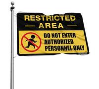 BDIX Bandiera per dormitorio, divertente cartello con scritta "Do Not Enter", cartello con scritta "Authorized Personnel Only", poster per ragazzi, bandiere divertenti e divertenti (60 x 90 cm)