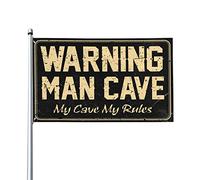 BDIX Bandiere per stanza ragazze che avverte uomo caverna la mia caverna, le mie regole bandiera roba stanza roba hippie decorazione (152 x 244 cm)