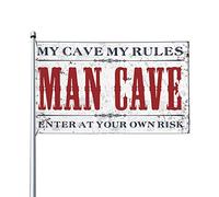 BDIX Bandierine con scritta "Enter at your Own Risk", bandierine decorative per esterni (152 x 244 cm)