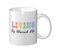 BDIX Tazza divertente da uomo, con scritta "Living My Blessed Life", idea regalo divertente
