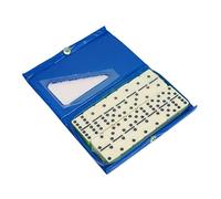 BDJXOZYH Dominos Set Puzzle Gioco Attività Viaggio Gioco Divertente Classico Blocchi Gioco per Bambini Blu, 15.4x9.3cm